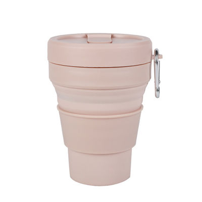 Lid와 밀짚과 16 온스 가지고 다닐 수 있는 폴드형 실리콘 커피 머그