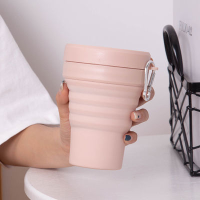 Lid와 밀짚과 16 온스 가지고 다닐 수 있는 폴드형 실리콘 커피 머그