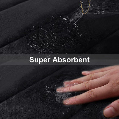 까만 고무 흡수제 비 연약한 기억 거품 발닦는 매트 미끄러짐