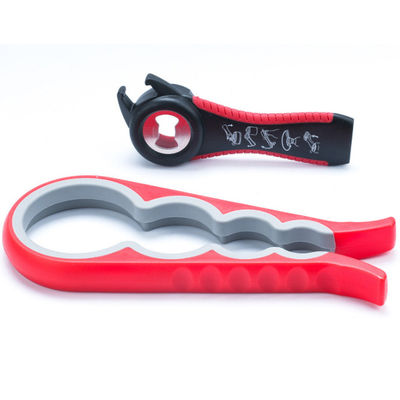 실리콘 핸들과 1개의 다기능 깡통 따개 병따개 장비에서 5