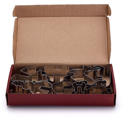 크리스마스 시리즈 쿠키 절단기 3D 비스킷 금형 세트 DIY 스테인레스 강