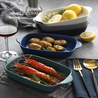 오븐 Ovenware Bakeware를 위한 작은 직사각형 세라믹 굽기 접시