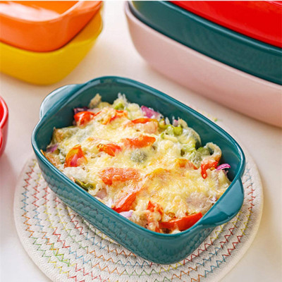 오븐 Ovenware Bakeware를 위한 작은 직사각형 세라믹 굽기 접시