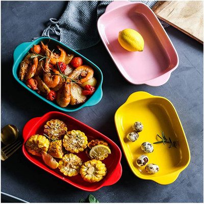오븐 Ovenware Bakeware를 위한 작은 직사각형 세라믹 굽기 접시