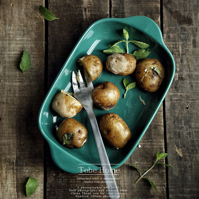 오븐 Ovenware Bakeware를 위한 작은 직사각형 세라믹 굽기 접시