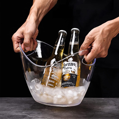 맥주 병을 위한 플라스틱 달걀 모양 열조 파티 주류및음료 5 더 밝혀진 아이스 버킷