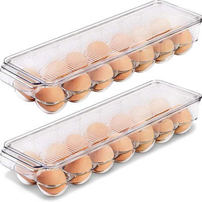 Lid와 핸들과 부엌 14PCS 냉장고 계란 판