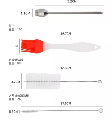 야외 스테인레스 강 터키 BBQ 도구와 부속물 분사기 매리네이드 세트