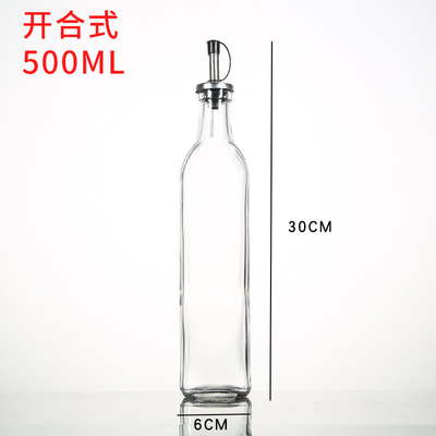 250 밀리람베르트 500 밀리람베르트는 귀때 오일과 올리브오일 디스펜서 보틀 파란불 식초 양념병에 유리를 끼웁니다