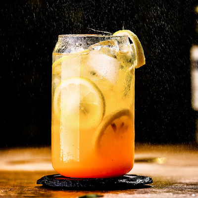 맥주 음료를 위한 500 밀리람베르트 투명한 관습 식수 컵 주스 잔 머그