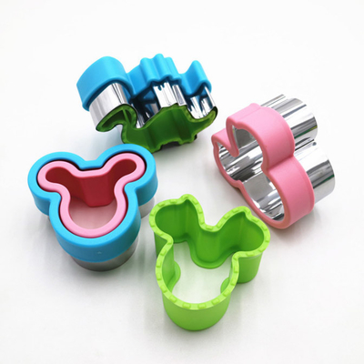 4 PC 샌드위치 커터 스테인레스 강 가정용품 꽃 디노 써클 미키 주형