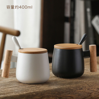 Lid와 스푼과 OEM 본점 400 밀리람베르트 요업 찻잔 머그