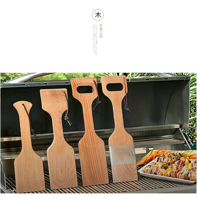 무료 자연적 나무로 된 BBQ 도구와 부속물 그릴 스크레이퍼를 발끈하세요