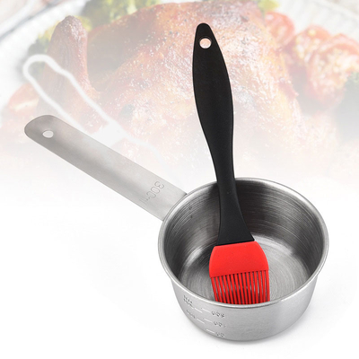 소스 냄비 실리콘 간물치기 솔 세트 스테인레스 강 BBQ 소스 포트