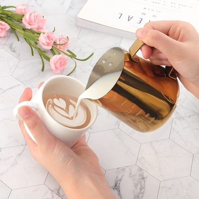 금 스테인레스 강 필수적 바리스타 도구 커피 피처 350 밀리람베르트 /12oz