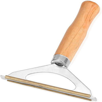 옷 좋아 모발을 위한 목제 핸들 보풀 린트 옷 모발 제거제 롤러