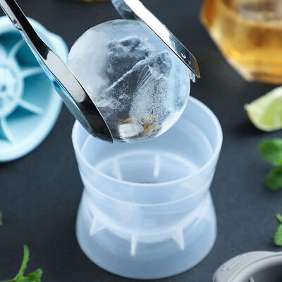 위스키 칵테일을 위한 큰 라운드 아이스볼 제조 실리콘 영역 아이스 큐브 트레이 주형