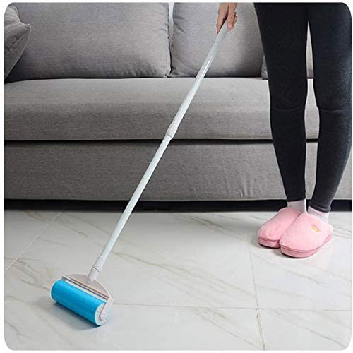 고양이 애견의류를 위한 플라스틱 조정할 수 있는 긴 가방끈 린트 옷 모발 제거제 롤러